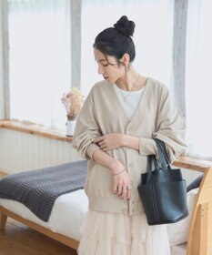 WEGO 【ユニセックス着用ITEM/MLサイズ展開】ドロップショルダーカーディガン