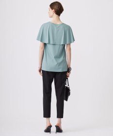 ICB 【接触冷感・UVケア・洗える】 ハイツイストスムース ケープデザインカットソー