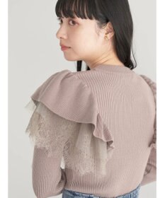 earth music&ecology ショルダーチュールレースプルオーバー