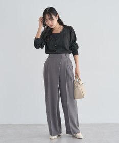 Green Parks レースドッキングニットカーディガン