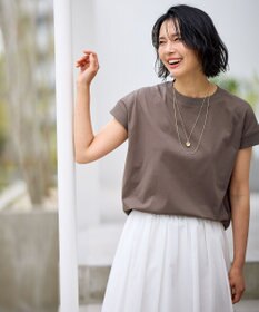 ANY ニットリブフレンチスリーブプルオーバー