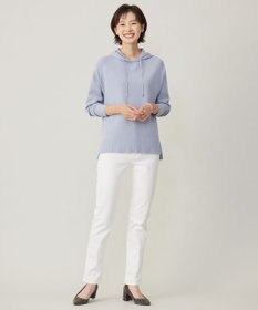 J.PRESS LADIES L 【洗える】HOODIE ニット パーカー