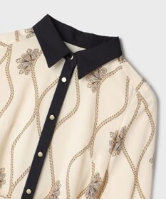 GRACE CONTINENTAL スカーフプリントシャツワンピース