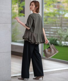 23区 L 【CLASSY.11月号掲載/洗える】ドライ2WAYストレッチ ワイドパンツ