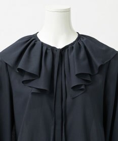 23区 【GOLD LABEL】シアーコットン ラッフル襟 ブラウス
