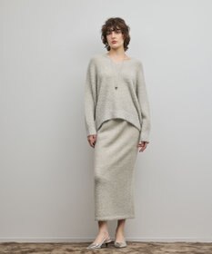 GRACE CONTINENTAL ラメフェザーニットスカート