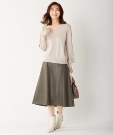 J.PRESS LADIES 【WEB限定・洗える】BARTOLOZZI ポリエステルレザーII スカート