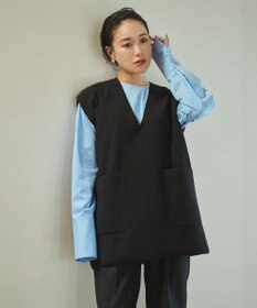 #Newans 【洗える】Vネックニットベスト