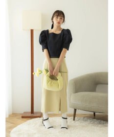 earth music&ecology パワショルスクエアネックプルオーバー