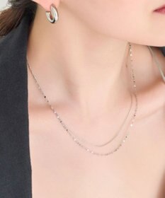 Phoebe 【金属アレルギー対応】ダブルチェーンネックレス　シルバー/サージカルステンレス