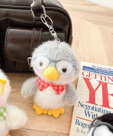 WEGO 優秀メガネペンギンぬいぐるみキーホルダー