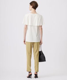 ICB 【接触冷感・UVケア・洗える】 ハイツイストスムース ケープデザインカットソー