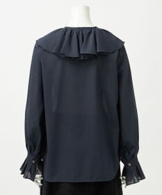 23区 【GOLD LABEL】シアーコットン ラッフル襟 ブラウス