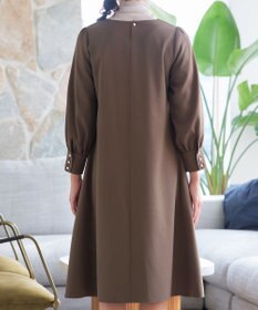 Tiaclasse ベルト付きロングカフスAラインワンピース