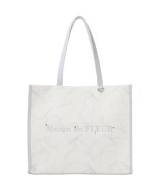 Maison de FLEUR リボンパールプリントマルチポケットトートバッグ