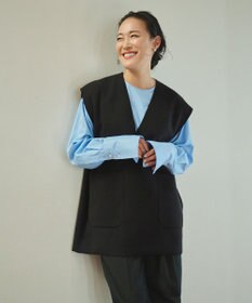 #Newans 【洗える】Vネックニットベスト