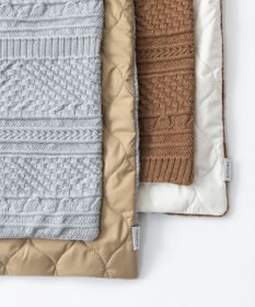 TRICOTE 【ダウン素材とニットの切り替え2WAY】デコボコ切り替えマフラー