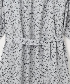 J.PRESS LADIES 【洗える】 スパンローンフラワー バンドカラー ワンピース