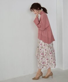 Tiaclasse 【洗える】モックネックポインテルニットトップス