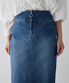 YECCA VECCA フロントZIPハイウエストデニムスカート