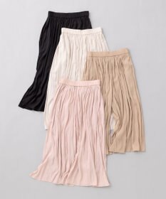 組曲 L 【WEB限定カラーあり】ギャザーライトデシン パンツ