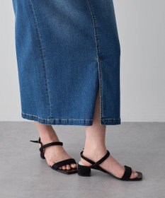 YECCA VECCA フロントZIPハイウエストデニムスカート