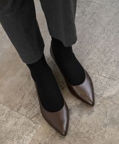 Pointer 日本製 本革美脚ローヒールパンプス