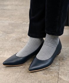 Pointer 日本製 本革美脚ローヒールパンプス