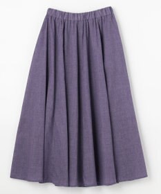 ANY 【ウエストゴム】シャンブレーライク スカート