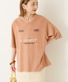 AMERICAN HOLIC ピグメントレーシングプリントTシャツ