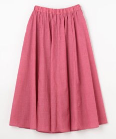 ANY 【ウエストゴム】シャンブレーライク スカート