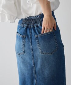 YECCA VECCA フロントZIPハイウエストデニムスカート