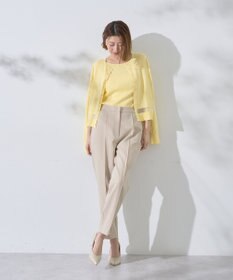 YECCA VECCA 袖釦7分袖リブニット