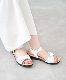 Pointer 本革 甲幅調整 超軽量マジックテープ付きサンダル