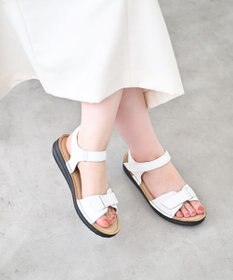 Pointer 本革 甲幅調整 超軽量マジックテープ付きサンダル