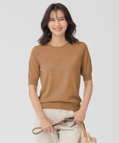 23区 【アンサンブル対応】サステナブルウール 半袖 ニット