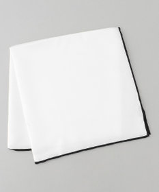 GOTAIRIKU 首にも巻ける【2WAY/日本製】シルク100% ポケットチーフ ブラック系