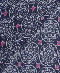 自由区 【洗える・XSサイズあり】アラベスクプリント ブラウス