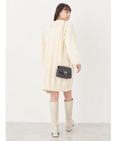 earth music&ecology 袖ファーケーブルミニワンピース