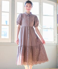 Feroux 刺繍入りシャツ ワンピース