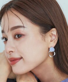 Tiaclasse カラーメタルリングピアス