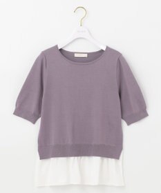 ANY SIS 【洗える】シャツテール ニットＴシャツ