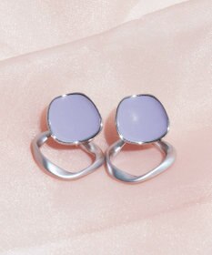 Tiaclasse カラーメタルリングピアス