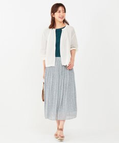 ANY SIS 【洗える】クリスタルプリーツフラワー スカート