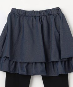 ANY KIDS パール×デニムニットスカッツ