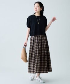 ANY 【2SET】ニット×チェックスカートセット