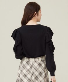 ANY SIS 【洗える】フリルスリーブ ニット