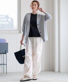 23区 【洗える】スビンハイツイストコットン カーディガン