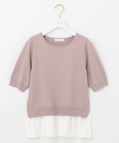 ANY SIS 【洗える】シャツテール ニットＴシャツ