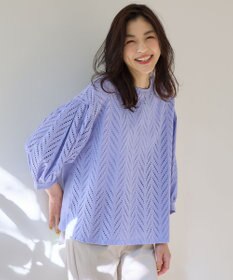 ANY 【洗濯機可】エンブロイダリーブラウス